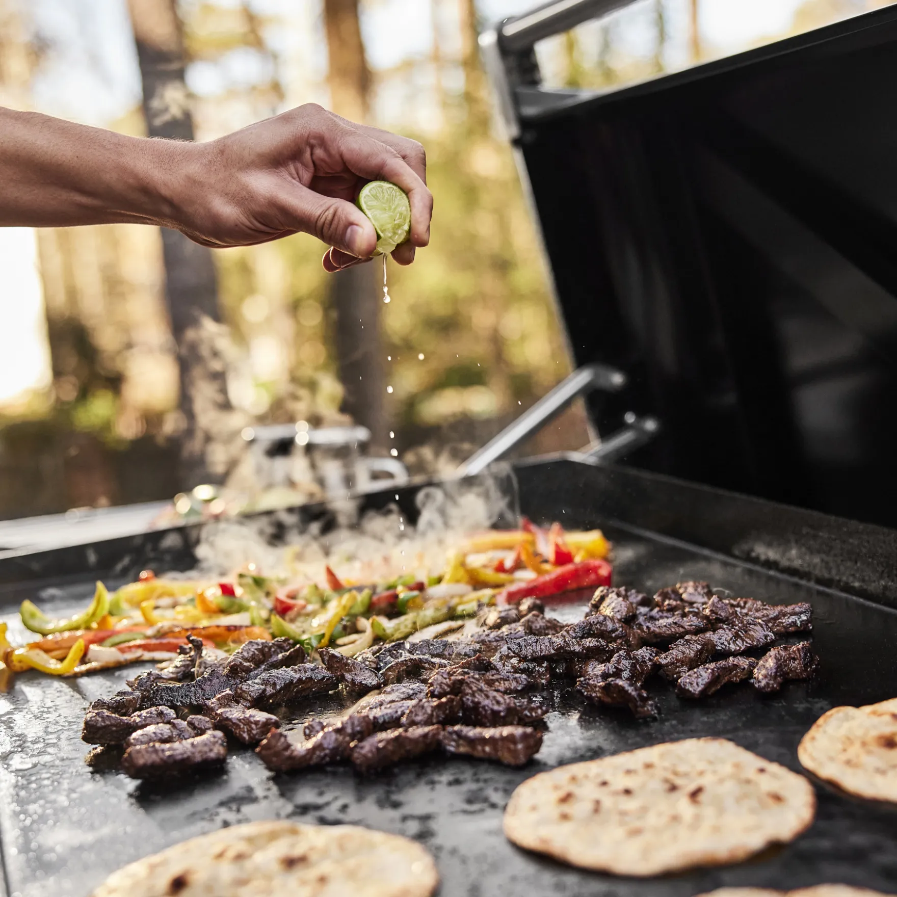 Slate® 36" Rust-Resistant Griddle with Flip-Up Side Table (Natural Gas)