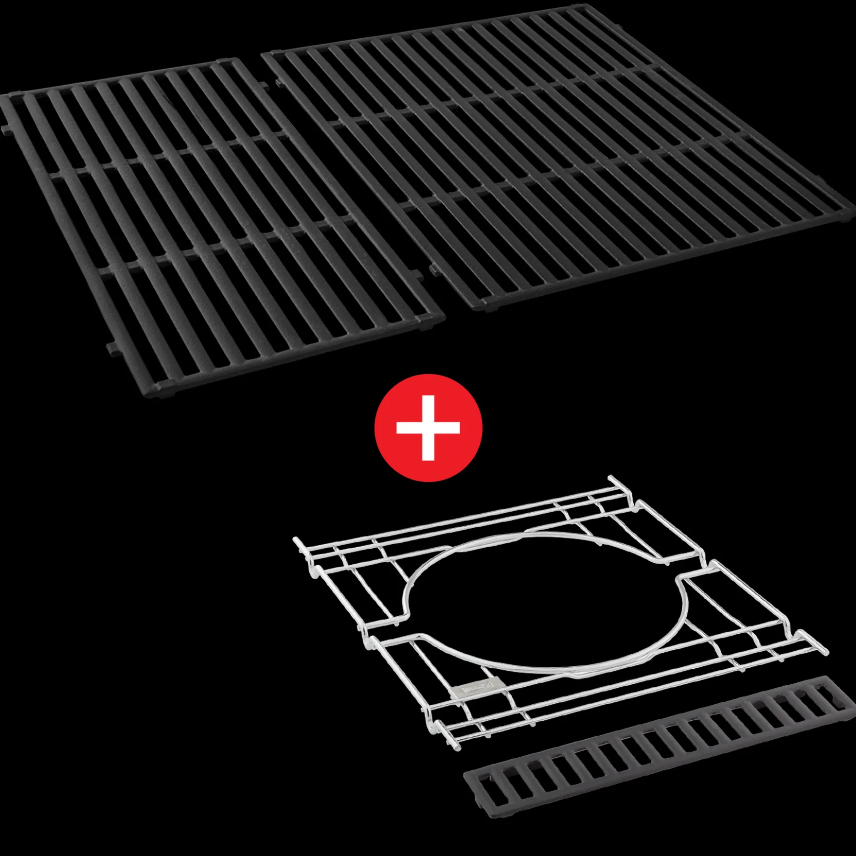 WEBER CRAFTED Porcelain-Enameled Cast-Iron Cooking Grates & Frame Kit - GENESIS 300 series
