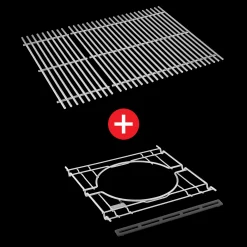 WEBER CRAFTED Stainless Steel Cooking Grates & Frame Kit – SPIRIT 300 series, SEARWOOD 600, & SMOKEFIRE EX4
